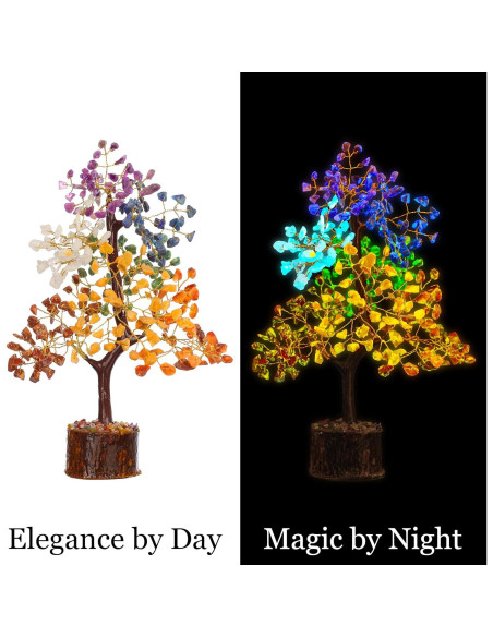 Árbol de Cristal Brillante Crystiglow 25.4 cm 7 Chakras