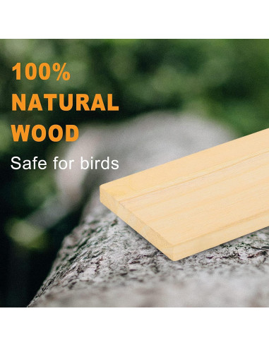 Soporte de Juego para Aves Xlpeixin 20cm Madera Natural