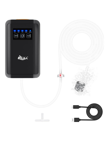 Bomba de Aire AQQA 1.5W para Acuario hasta 302.8L Recargable