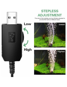 Mini Bomba de Aire USB HouseUp para Acuario 19L Silenciosa 2