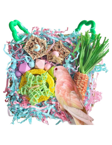 Juguete para Aves Tyotrbs Rosa 13.97 cm con Forrajeo y Escalada