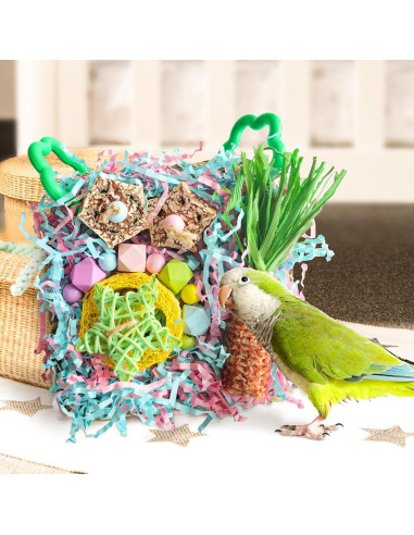 Juguete para Aves Tyotrbs Rosa 13.97 cm con Forrajeo y Escalada