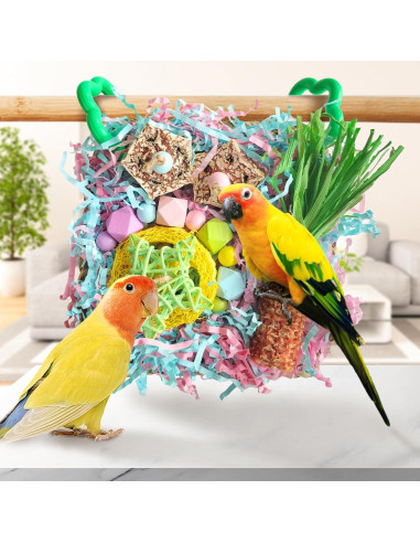 Juguete para Aves Tyotrbs Rosa 13.97 cm con Forrajeo y Escalada