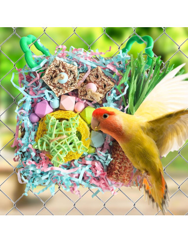 Juguete para Aves Tyotrbs Rosa 13.97 cm con Forrajeo y Escalada