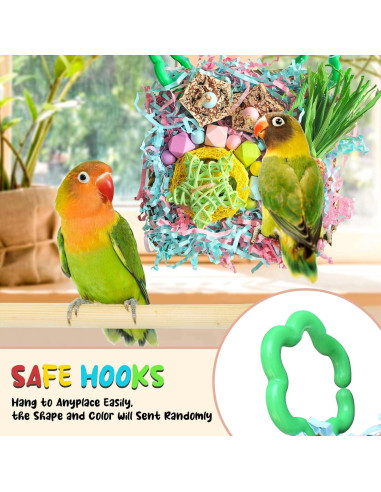 Juguete para Aves Tyotrbs Rosa 13.97 cm con Forrajeo y Escalada