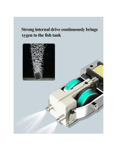 Bomba de Aire para Acuario UPETTOOLS 3.5W Doble Salida 605L 2