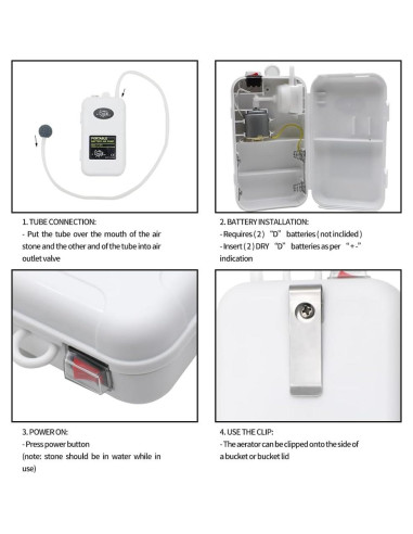 Bomba de Aire Portátil AIRTAK 100 GPH para Acuarios