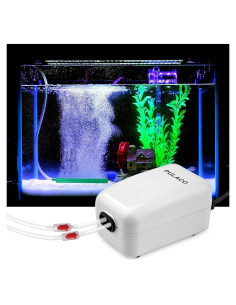 Bomba de Aire PULACO Doble Salida 240 LPH para Acuarios