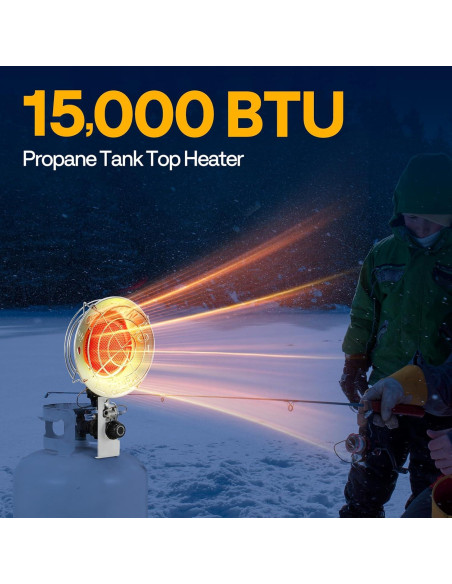 Calentador de Tanque de Propano VIVOHOME 15,000 BTU Portátil