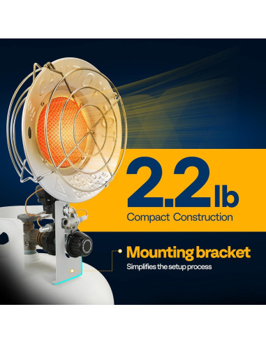 Calentador de Tanque de Propano VIVOHOME 15,000 BTU Portátil