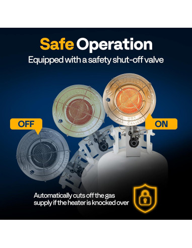 Calentador de Tanque de Propano VIVOHOME 15,000 BTU Portátil