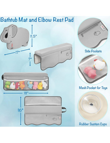 Juego de Almohadillas para Rodillas y Codos Con MAMÁS - Baño Bebé