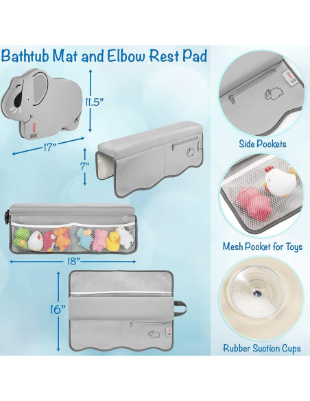 Juego de Almohadillas para Rodillas y Codos Con MAMÁS - Baño Bebé