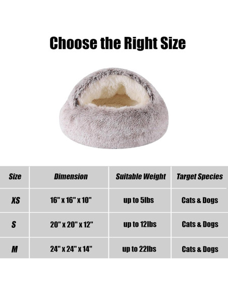 Cama para Perros HYQ 50.8x50.8 cm Antideslizante Café