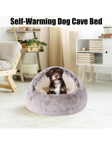 Cama para Perros HYQ 50.8x50.8 cm Antideslizante Café