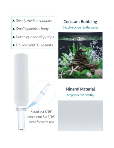 Pawfly Reemplazo de Piedra de Aire para Acuario 5 Piezas