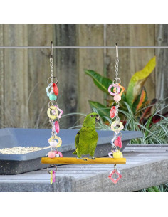 Columpio para Aves FRCOLOR 20x1cm Colorido Juguete Masticar 2