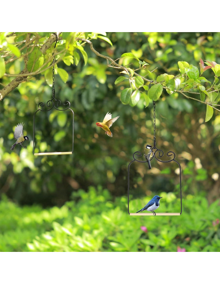 3PK Columpios de Colibrí de Metal y Madera - 12.95cm 3PK Columpios de Colibrí de Metal y Madera - 12.95cm