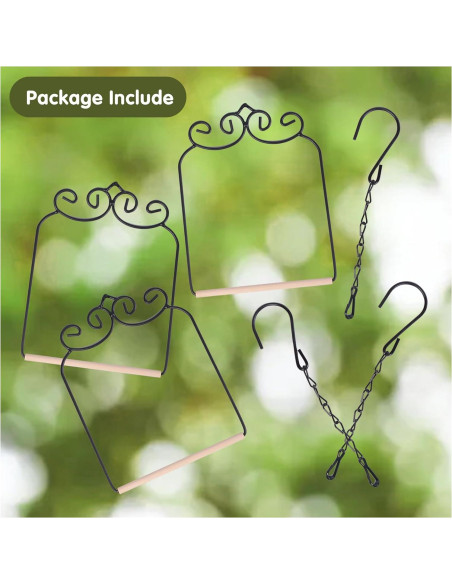 3PK Columpios de Colibrí de Metal y Madera - 12.95cm 3PK Columpios de Colibrí de Metal y Madera - 12.95cm