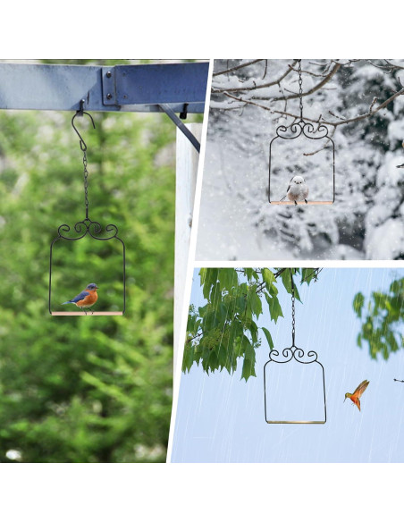 3PK Columpios de Colibrí de Metal y Madera - 12.95cm 3PK Columpios de Colibrí de Metal y Madera - 12.95cm