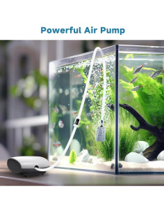 Bomba de Aire para Acuario AQQA 3W Silenciosa hasta 605L 2