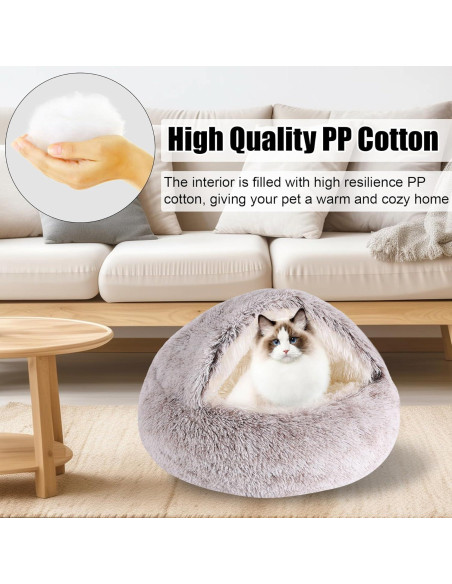 Cama para Perros HYQ 50.8x50.8 cm Antideslizante Café