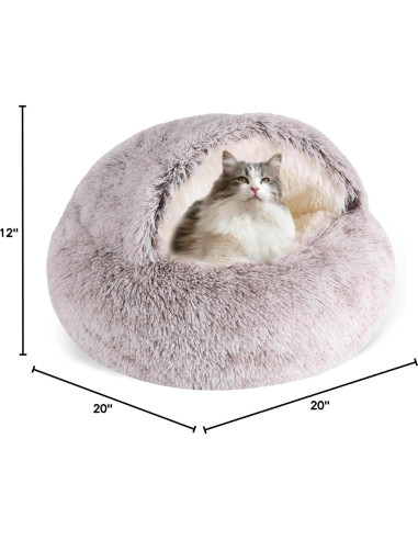 Cama para Perros HYQ 50.8x50.8 cm Antideslizante Café