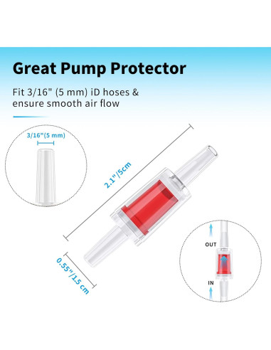 Manguera de aire acuático Pewyoke 7.62m 3/16" con accesorios