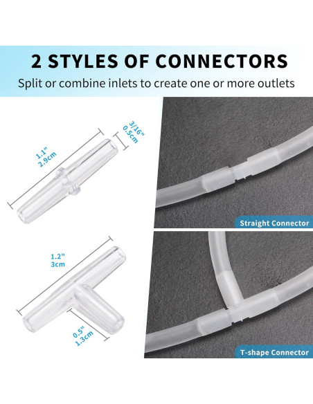 Manguera de aire acuático Pewyoke 7.62m 3/16" con accesorios