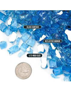 Vidrio para Fuego Skyflame 4.54 kg Azul Pacífico 1.27 cm 2