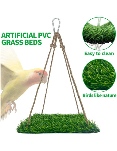 Hamaca para Aves FlidRunest 40x20 cm, Juguete de Escalada