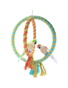 Juguetes para Aves Loros Grandes - Columpio y Perchas Coloridas (3pcs) 2