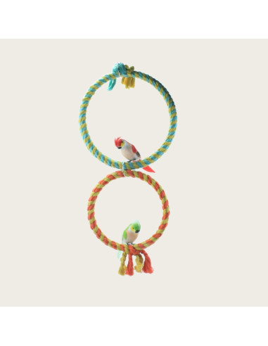 Juguetes para Aves Loros Grandes - Columpio y Perchas Coloridas (3pcs)