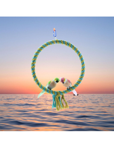 Juguetes para Aves Loros Grandes - Columpio y Perchas Coloridas (3pcs)