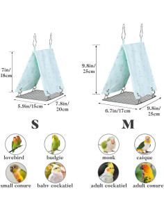 Nido Colgante para Pájaro Jevnd S - Hamaca Impermeable Verde 2