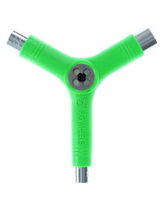 Herramienta de Skate PIG Tri-Socket Verde Neón 8 en 1
