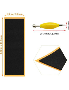 Paquete de 12 Cintas de Agarre Jizlan para Fingerboard + Destornillador 2