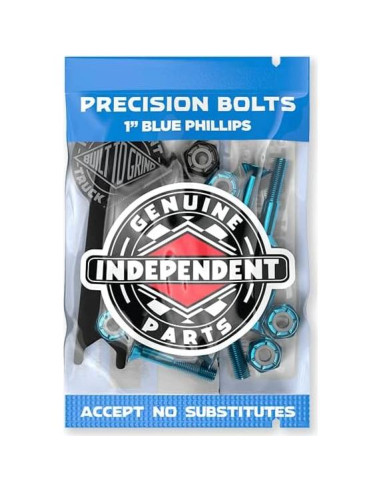 Hardware de Patinete Independent 1" Negro/Azul + Elevadores Blancos