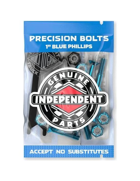 Hardware de Patinete Independent 1" Negro/Azul + Elevadores Blancos