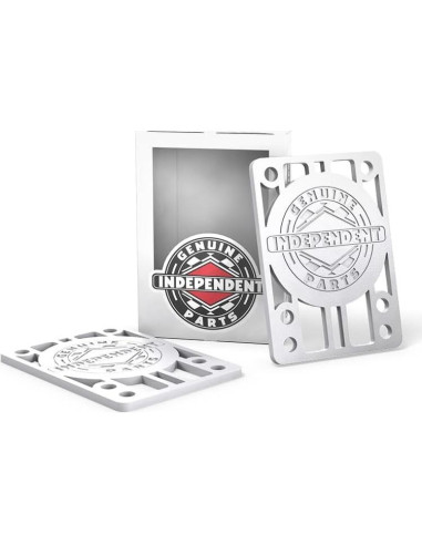 Hardware de Patinete Independent 1" Negro/Azul + Elevadores Blancos