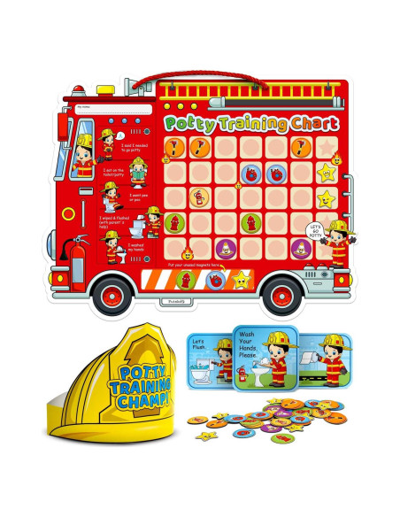 Gráfico de Entrenamiento para el Baño Putska Bombero con 35 Calcomanías