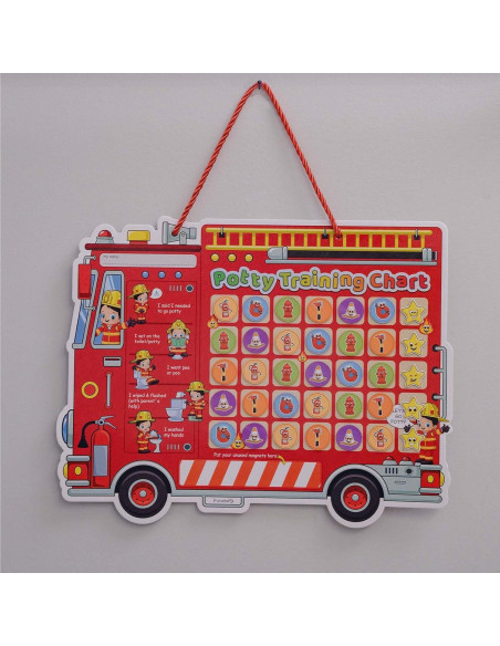 Gráfico de Entrenamiento para el Baño Putska Bombero con 35 Calcomanías