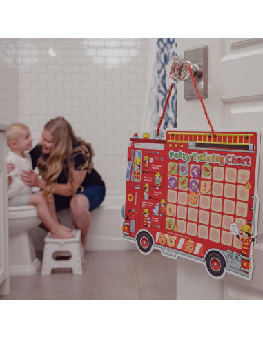 Gráfico de Entrenamiento para el Baño Putska Bombero con 35 Calcomanías