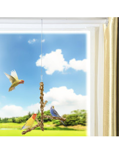 Percha Colgante para Aves FlidRunest 39 CM Madera Natural 2