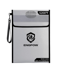 Bolsa Ignífuga ENGPOW con Cerradura 38x27cm Impermeable