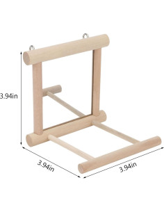 Juguete Espejo para Loro Hypeety con Columpio y Percha 2