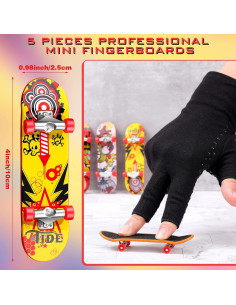 Kit DIY Mini Patineta de Dedo Charniol - 5 Tablas y Accesorios 2