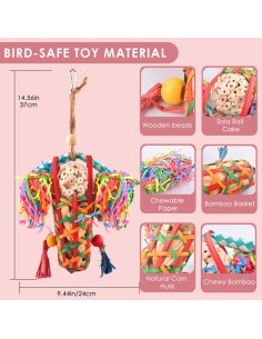 Juguete para Aves KATUMO Masticable y Escalador 10cm 2