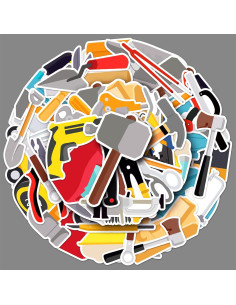 Pegatinas Divertidas de Herramientas 50 Pcs Impermeables LYLSDSB 2