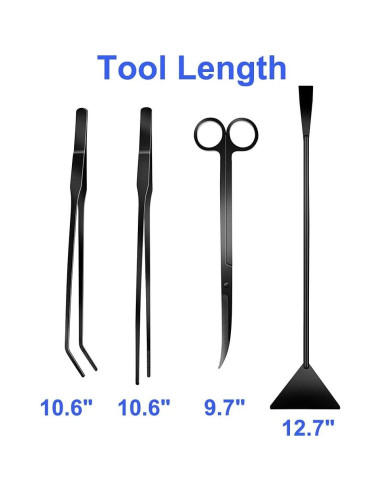 Kit de Herramientas para Acuascaping PAFOWO 4 Piezas Acero Inoxidable